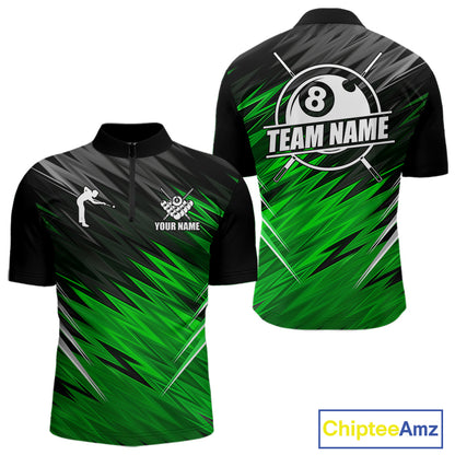 Black And Purple 8 Ball Billiard Pool Shirts For Men Custom Billiard League Shirt, Pool Team Jersey TDM7637