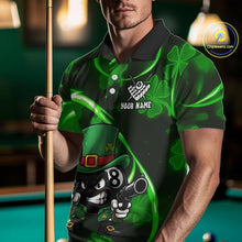 Load image into Gallery viewer, Personalized St Patrick Day 8 Ball Billiard Shirt For Men, Funny Shamrock Luckiest Billiard Jersey TDM5538