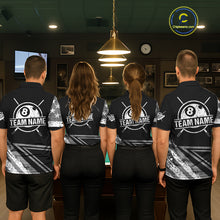 Load image into Gallery viewer, Personalized US Flag 8 Ball Pool Fire Billiard Shirt For Women Custom Grunge Billiard Team Jersey TDM5544