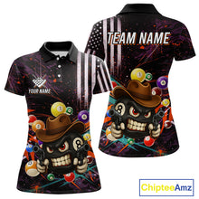 Load image into Gallery viewer, Funny 8 Ball Pool Graffiti Style Billiard Shirt For Women Custom Billiard Team Jersey Outfit TDM5548