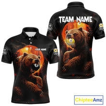 Load image into Gallery viewer, Personalized 8 Ball &amp; 9 Ball Bear Billiard Shirt For Men Custom Pool Team Jersey Polo &amp; 1/4 Zip TDM5549
