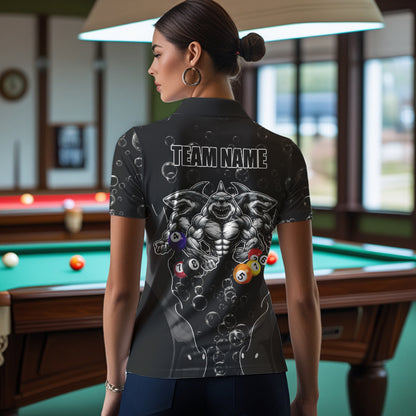 Personalized Funny Sharks 3D Pool Balls Billiard Shirts For Women Custom 8 & 9 Ball Billiard Jerseys TDM3628