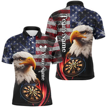 Load image into Gallery viewer, Personalized Eagle Darts Board Smoke US Flag Men 3D Darts Shirts, Patriotic Darts Team Jerseys TDM1684