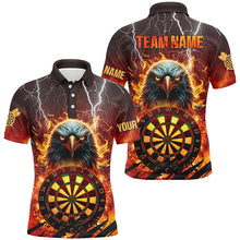 Load image into Gallery viewer, Personalized Darts Board Fire Flame Eagle 3D Darts Shirts For Men, Team League Darts Jersey Attire TDM1685