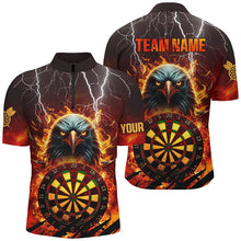 Load image into Gallery viewer, Personalized Darts Board Fire Flame Eagle 3D Darts Shirts For Men, Team League Darts Jersey Attire TDM1685