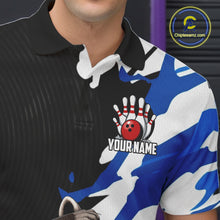 Load image into Gallery viewer, Person wearing a sports jersey with a bowling design and customizable text.