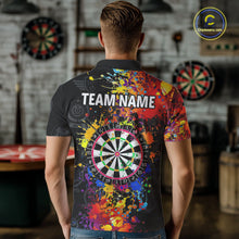Load image into Gallery viewer, Grunge Colorful Paint Men Dart Shirts With Pocket Custom Darts Team Jersey TDM1894