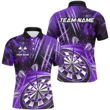 Load image into Gallery viewer, Personalized 3D Glitter Men Darts Shirts Custom Team Dart League Shirts Dart Jerseys |Purple TDM2583
