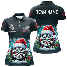 Load image into Gallery viewer, Funny Dart Board Santa Hats Custom Dart Shirts For Women, Christmas Dart Gifts Dart Team Jerseys TDM2833