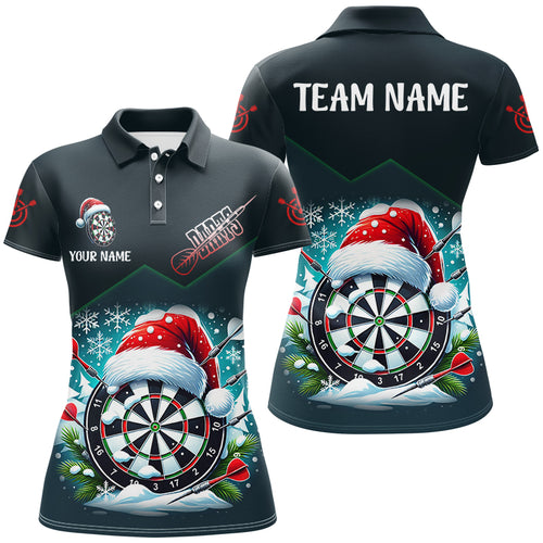 Funny Dart Board Santa Hats Custom Dart Shirts For Women, Christmas Dart Gifts Dart Team Jerseys TDM2833