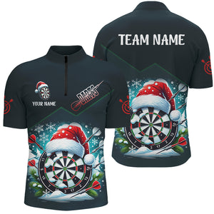 Funny Dart Board Santa Hats Custom Dart Shirts For Women, Christmas Dart Gifts Dart Team Jerseys TDM2833