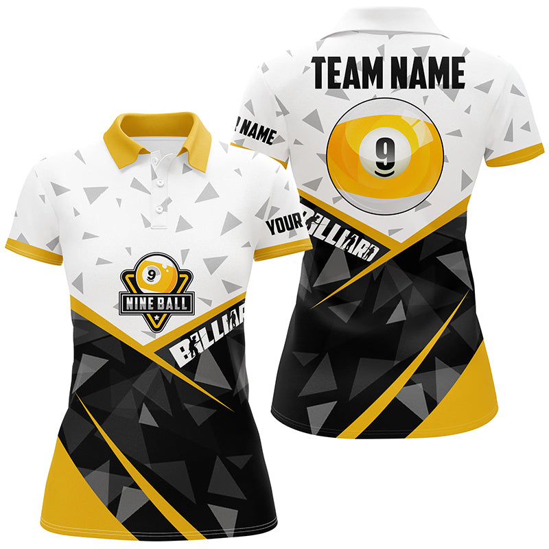 9 Ball Pool Billiard Jerseys Custom 3D Women Polo Shirts, 9 Ball Team League Billiard Shirts TDM0628