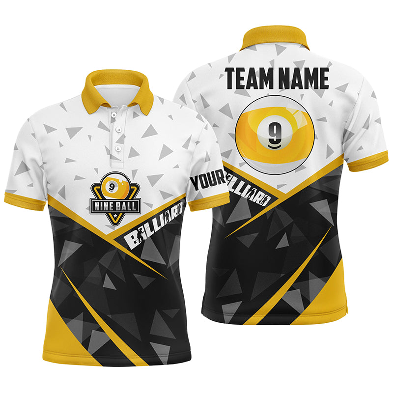 9 Ball Pool Billiard Jerseys Custom 3D Men Polo Shirts, 9 Ball Team League Billiard Shirts TDM0628