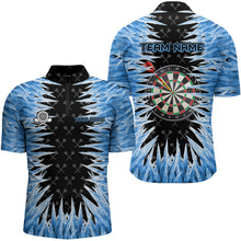 Load image into Gallery viewer, Personalized Darts Board Blue Icy 3D Printed Men Dart Shirts Custom Cool Dart Jerseys For Team TDM3060