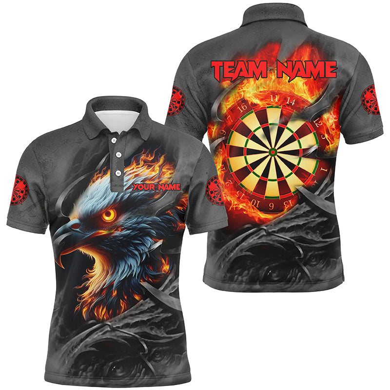 Darts Eagle Fire Flame Custom Darts Shirts Shirts For Men, Personalized Darts League Team Jerseys TDM2101