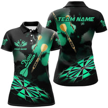 Load image into Gallery viewer, Green Dart Board Hazy Smoke Custom 3D Dart Shirts For Women, Darts League Team Shirt Dart Jerseys TDM2841