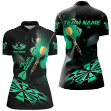 Load image into Gallery viewer, Green Dart Board Hazy Smoke Custom 3D Dart Shirts For Women, Darts League Team Shirt Dart Jerseys TDM2841