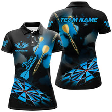 Load image into Gallery viewer, Blue Dart Board Hazy Smoke Custom 3D Dart Shirts For Women, Darts League Team Shirt Dart Jerseys TDM2842