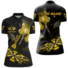 Load image into Gallery viewer, Yellow Dart Board Hazy Smoke Custom 3D Dart Shirts For Women, Darts League Team Shirt Dart Jerseys TDM3069