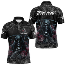 Load image into Gallery viewer, Death Skeleton 8 Ball Pool Roses Men&#39;s Billiard Shirt Custom Billiard Jersey, Billiard Team Shirts TDM3796