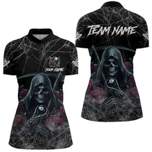 Load image into Gallery viewer, Death Skeleton 8 Ball Pool Roses Women&#39;s Billiard Shirt Custom Billiard Jersey, Billiard Team Shirts TDM3796