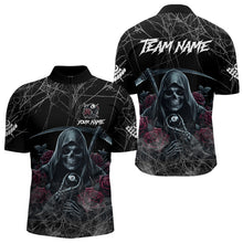 Load image into Gallery viewer, Death Skeleton 8 Ball Pool Roses Men&#39;s Billiard Shirt Custom Billiard Jersey, Billiard Team Shirts TDM3796
