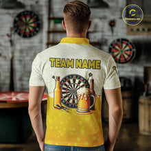 Load image into Gallery viewer, Personalized Yellow Funny Darts And Beer Men Dart Shirts, Drinking Darts Team Jerseys, Dart Gifts TDM2609