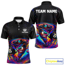 Load image into Gallery viewer, Funny Colorful Tornado 8 Ball Billiard Shirt For Men Custom Pool Team Shirt, Billiard Jersey TDM5574