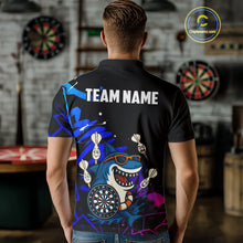 Load image into Gallery viewer, Funny Shark Darts Shirt For Men – Custom Dart Team Jersey | Polo &amp; Quarter Zip Darts Shirt Style TDM4077