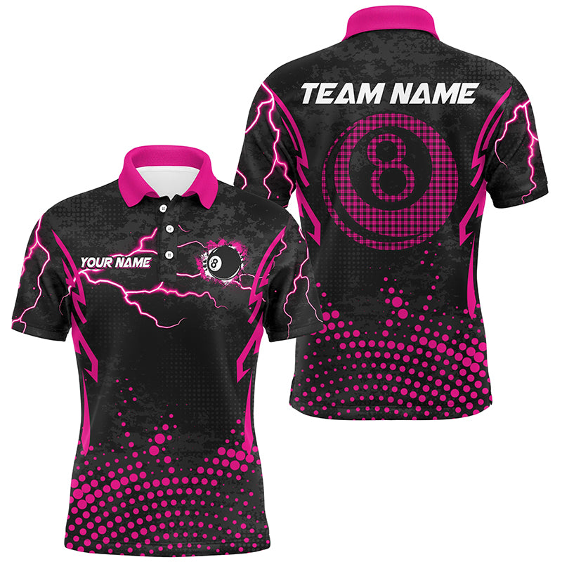 Personalized Pink 8 Ball Point Billiard Men Jerseys Shirts Best Custom Billiards Apparel Clothing TDM1911