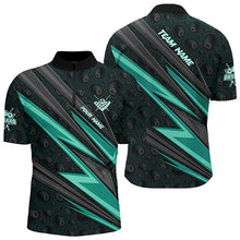 Load image into Gallery viewer, Personalized Name Turquoise Billiard Jerseys For Men Custom 8 Ball Billiard Shirts Pool Team Jersey TDM2855