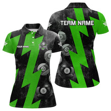 Load image into Gallery viewer, Green Billiard Thunder Polo &amp; Quarter Zip Shirt For Women, Billiard Jerseys Best Billiard Team Shirt TDM3099