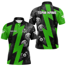 Load image into Gallery viewer, Green Billiard Thunder Polo &amp; Quarter Zip Shirt For Men, Billiard Jerseys Best Billiard Team Shirt TDM3099