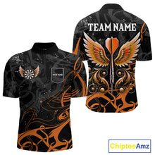 Load image into Gallery viewer, Arrow Wings Custom Dart Shirt For Men, Orange Dart Jerseys Pocket Option TDM5329