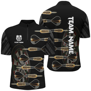 Personalized Gold Black Darts Arrows 3D Printed Men Darts Shirts Custom Unique Darts Team Jerseys TDM1539