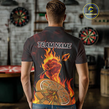 Load image into Gallery viewer, Flame Darts &amp; Crack Dartboard 3D Custom Red Dart Polo Shirts For Men, Dart Jerseys NYN0809