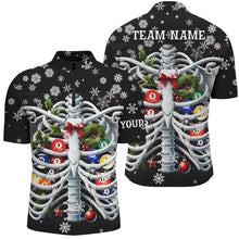 Load image into Gallery viewer, Funny Billiard Balls Inside The Rib Custom Christmas Billiard Shirts For Men Unique Billiard Outfit TDM2860