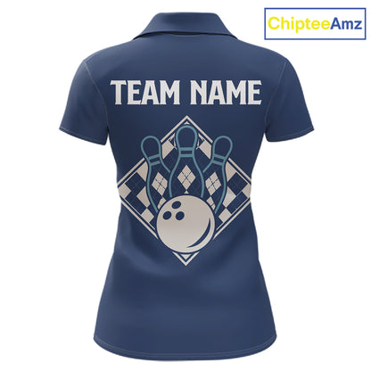 Blue Argyle Bowling Retro Bowling Shirts For Women Custom Argyle Youth Bowling Team Jerseys NYN4994