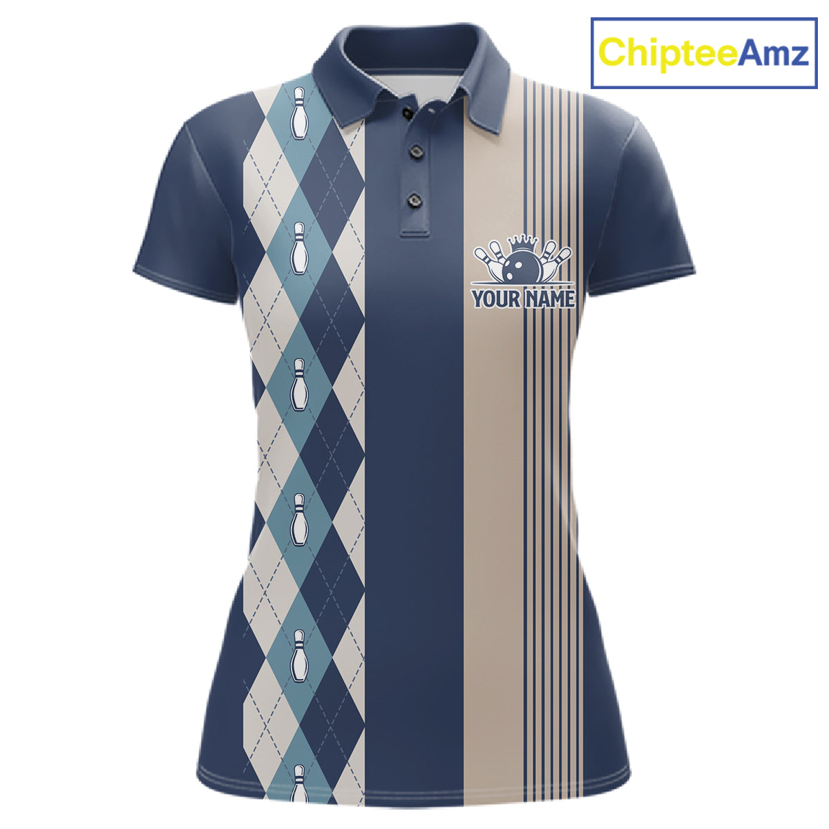 Blue Argyle Bowling Retro Bowling Shirts For Women Custom Argyle Youth Bowling Team Jerseys NYN4994