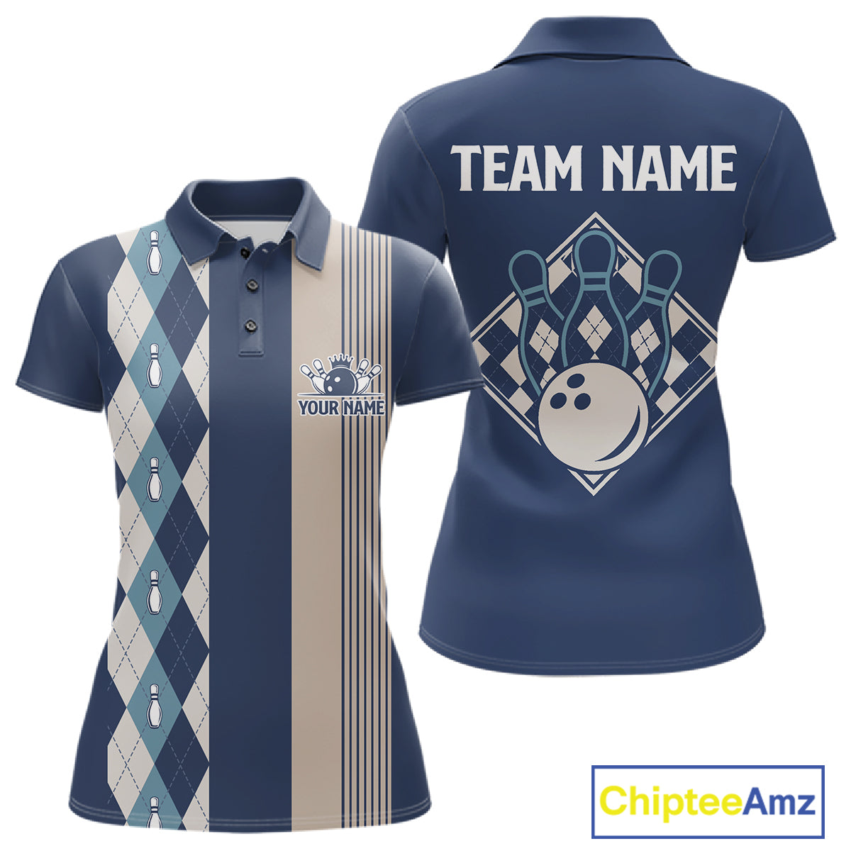 Blue Argyle Bowling Retro Bowling Shirts For Women Custom Argyle Youth Bowling Team Jerseys NYN4994