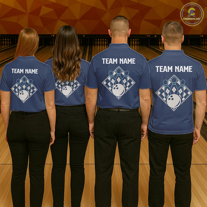 Blue Argyle Bowling Retro Bowling Shirts For Men Custom Argyle Youth Bowling Team Jerseys NYN4994