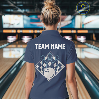 Blue Argyle Bowling Retro Bowling Shirts For Women Custom Argyle Youth Bowling Team Jerseys NYN4994