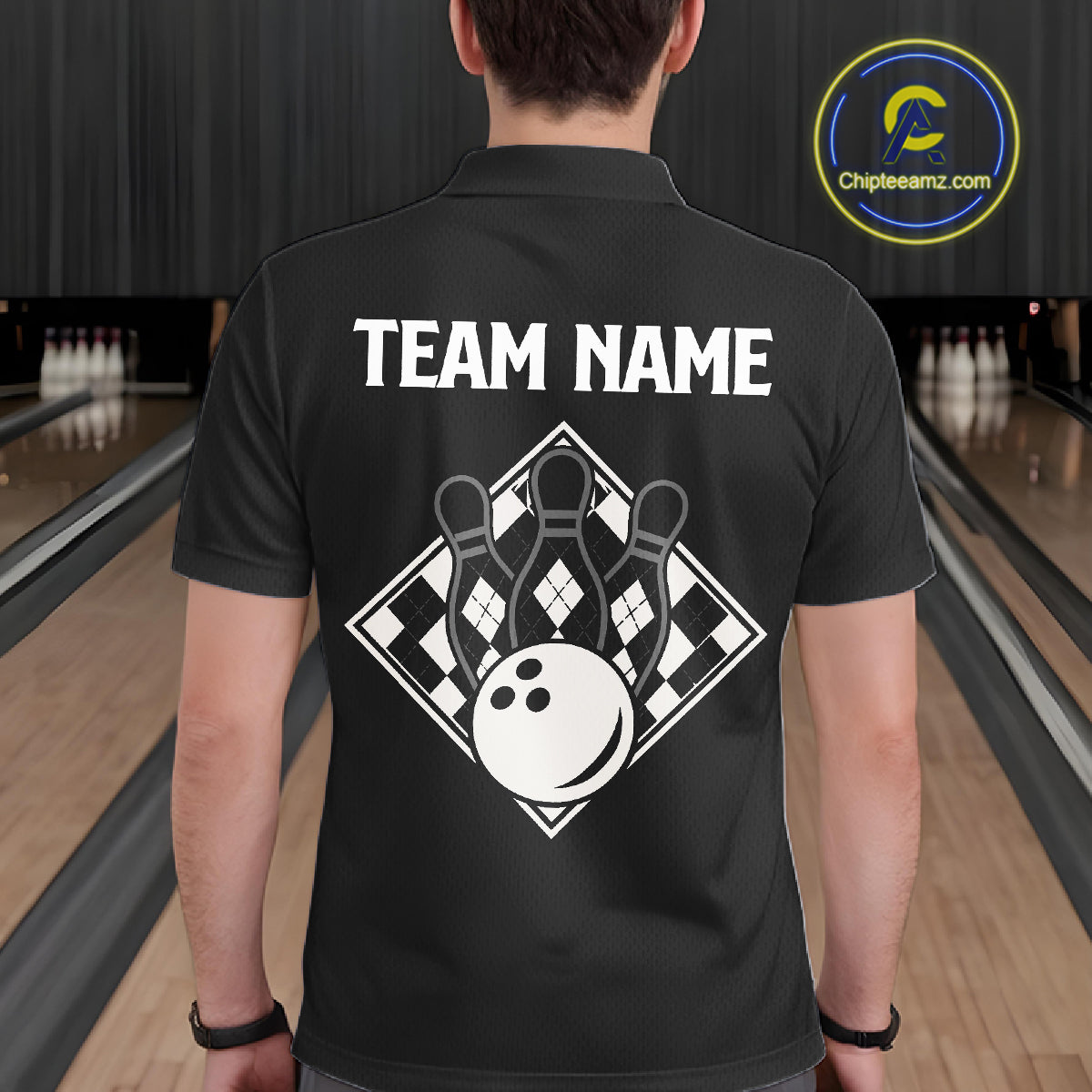 Black Argyle Bowling Retro Bowling Shirts For Men Custom Argyle Youth Bowling Team Jerseys NYN4996
