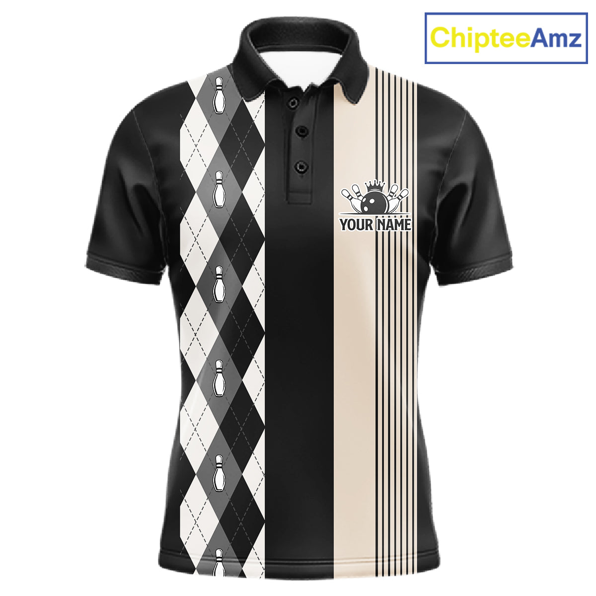 Black Argyle Bowling Retro Bowling Shirts For Men Custom Argyle Youth Bowling Team Jerseys NYN4996