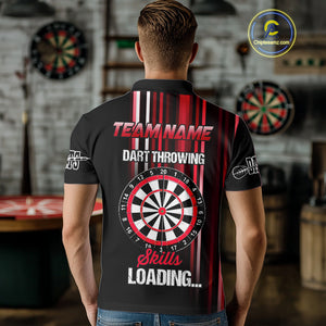 Red Throwing Skills Loading Custom Darts Shirt For Men With Pocket Option TDM4702