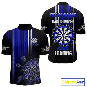 Blue Throwing Skills Loading Custom Darts Shirt For Men With Pocket Option TDM4703