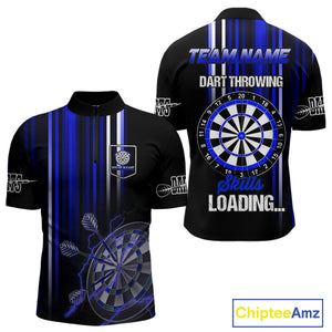 Blue Throwing Skills Loading Custom Darts Shirt For Men With Pocket Option TDM4703
