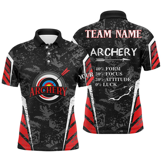 Personalized Archery Target Vintage Style Men Polo Shirts Custom 3D Funny Archery Jersey Shirts TDM0458
