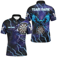 Load image into Gallery viewer, Personalized 3D Purple Galaxy Eagle Dart Shirts For Men Custom Thunder Lightning Dart Jerseys TDM2873