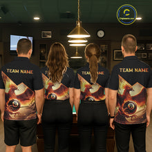 Load image into Gallery viewer, Orange 8 Ball Flame Phoenix Billiard Shirt For Men Custom Pool Team Jersey Polo &amp; Quarter Zip TDM5603